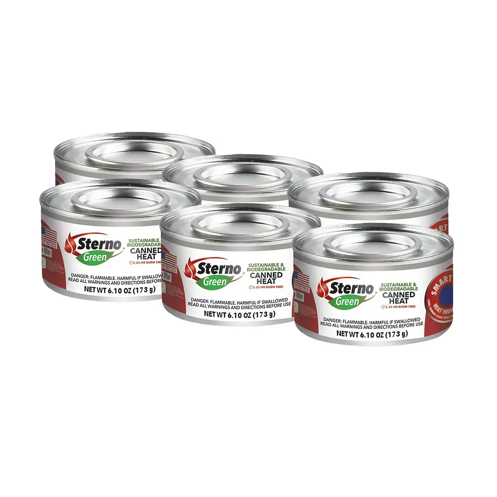 Sterno Canned Heat 6.10 Oz. Gel Chafing Fuel (6-Pack)