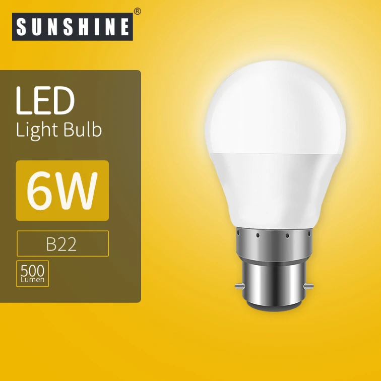 8W B22 LED 6400K BULB