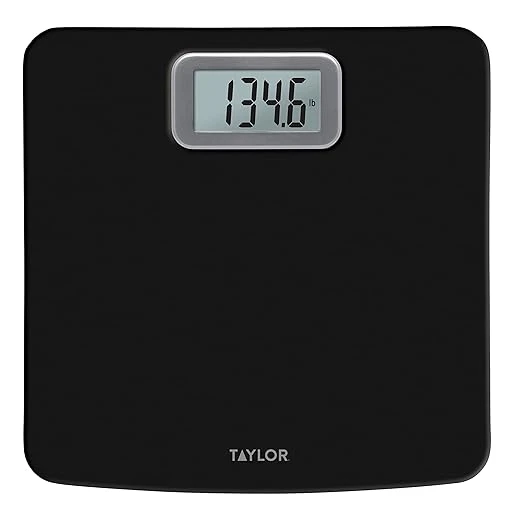 TAYLOR BATHROOM DIGITAL SCALE - ANTIMICROBIAL SURFACE - BLACK