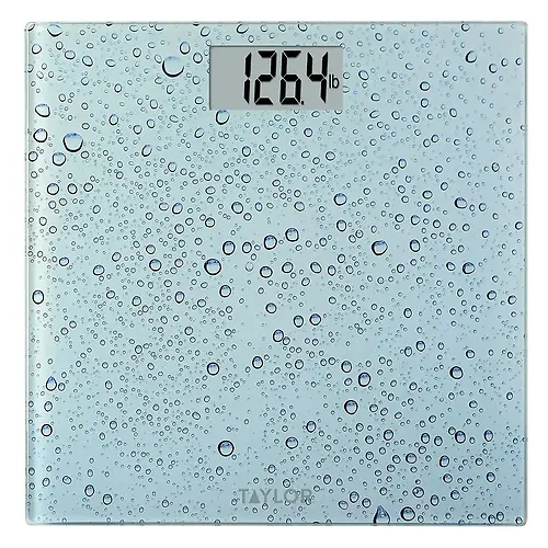 TAYLOR BATHROOM DIGITAL GLASS SCALE - WATER DROP