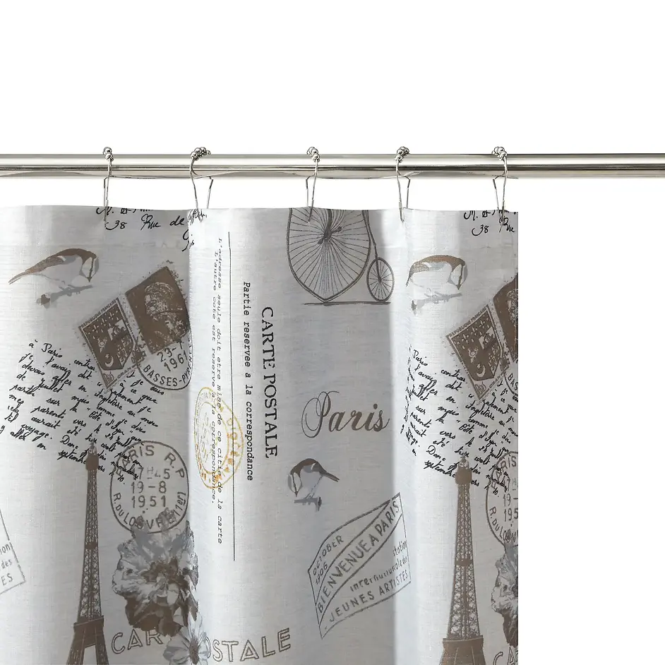 PARIS TEXTILE SHOWER CURTAIN - 72X72
