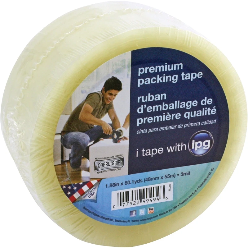 Packaging Tape Clear Polypropylene Backing 1.88" x 60 yd