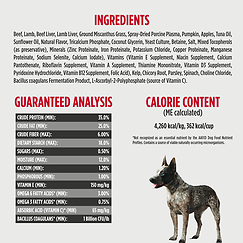 Cold Pressed Meals Beef Recipe Kibble Alternative Dog Food 2.2 lb