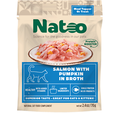 Salmon with Pumpkin in Broth Meal Topper for Cats 2.4 oz