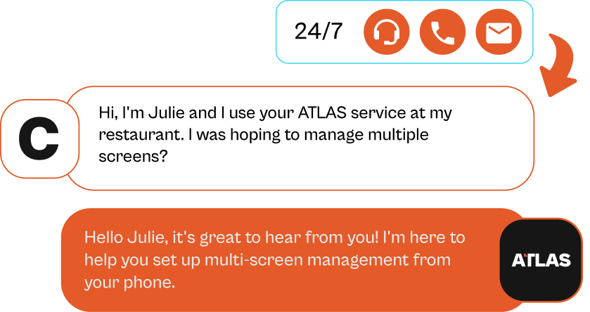 Atlas Digital support 24/7