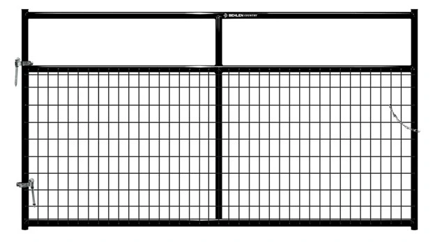 Frontier Gate 2" x 4" Wire-Filled Black 50" x 10'