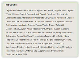 Organic Pellets Rabbit Feed 17% Protein 40 lb