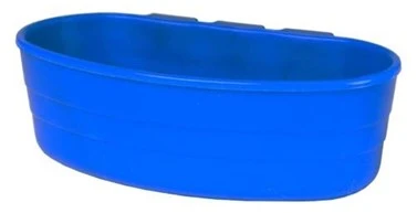 Cage Cup Plastic Small Animal Food or Water Cup Blue 1 pt