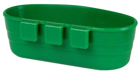 Cage Cup Plastic Small Animal Food or Water Cup Green 1/2 pt