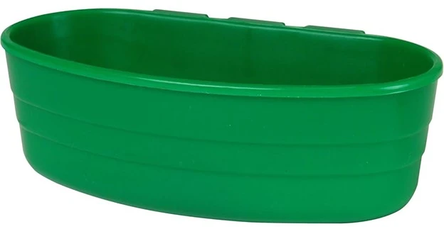 Cage Cup Plastic Small Animal Food or Water Cup Green 1/2 pt