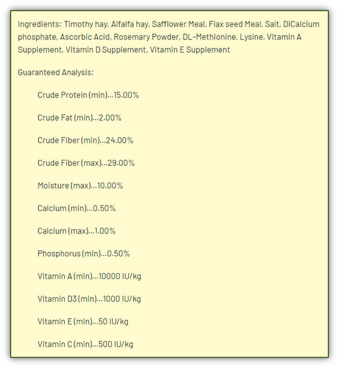 Adult Guinea Pig Food 8 lb