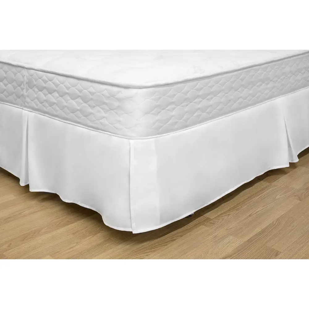 BEDSKIRT WOVEN - MICRO FIBER - TWIN - WHITE