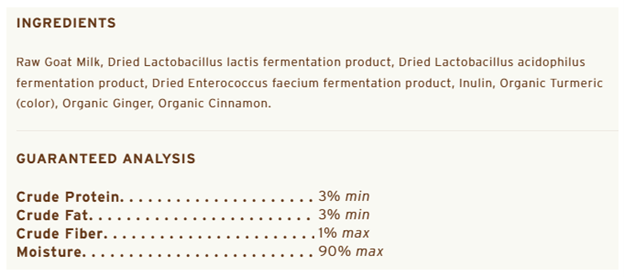 Raw Goat Milk Original Recipe for Cats & Dogs 16 oz