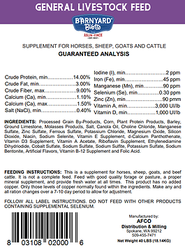 General Livestock Feed 40 lb