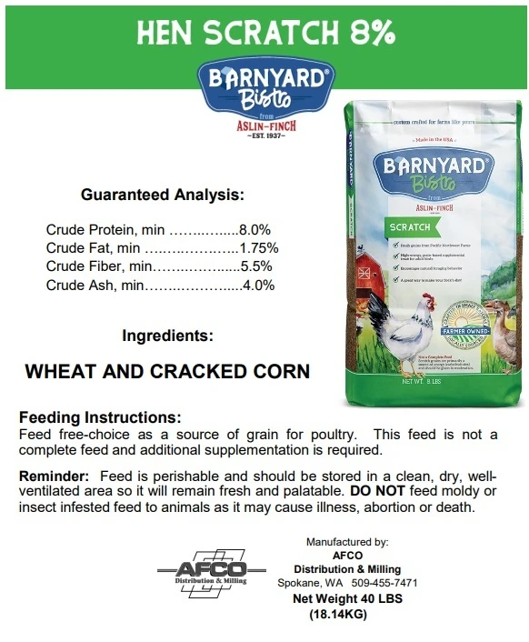 Poultry Scratch 8 lb