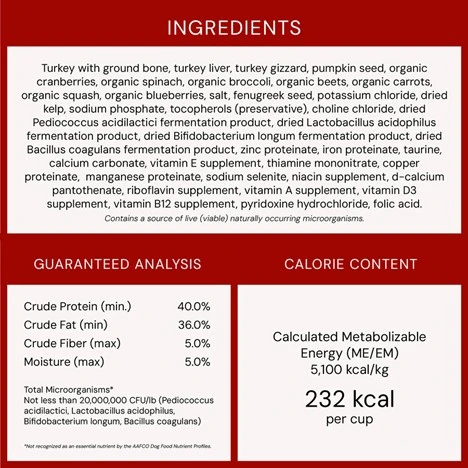 Tantalizing Turkey Meal Mixers Freeze-Dried Raw for Dogs 3.5 oz