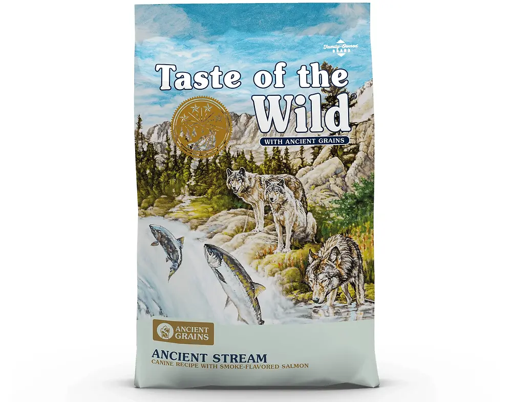 Ancient Stream Canine Recipe with Smoke Flavored Salmon Dry Dog Food 5 lb