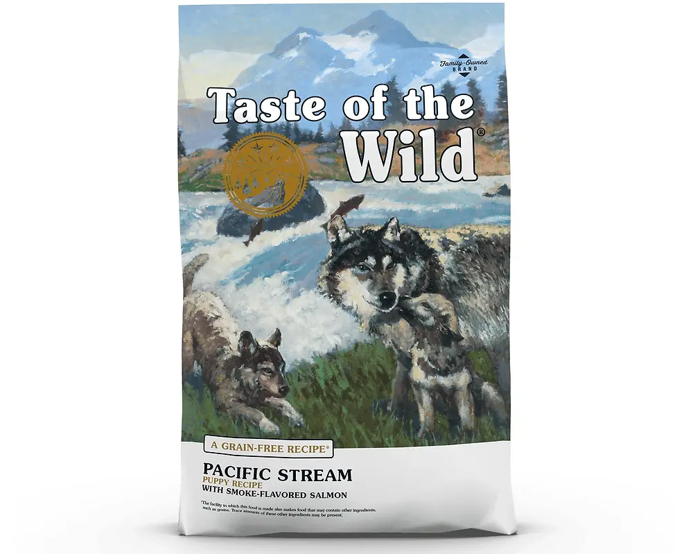 Pacific Stream Puppy Recipe with Smoke-Flavored Salmon Dry Food 28 lb