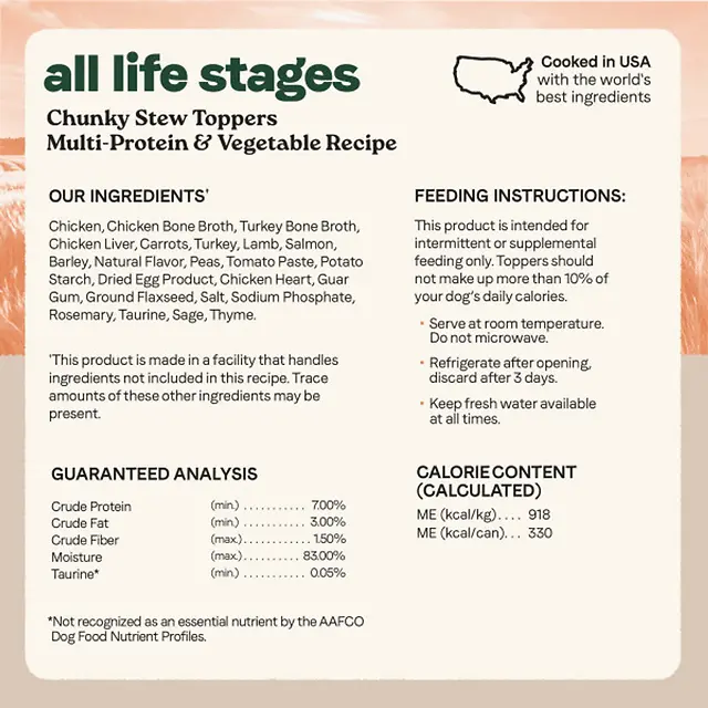 All Life Stages Chunky Stew Toppers Multi-Protein & Vegetable Recipe Canned Dog Food 12.7 oz