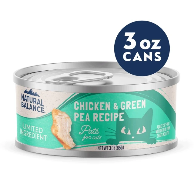 Limited Ingredient Chicken & Green Pea Pate Recipe Wet Cat Food 3 oz