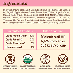 Kibble in the Raw Beef Recipe Cat Food 4 lb