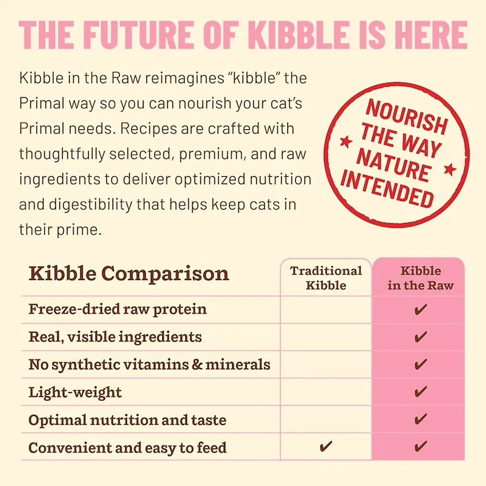 Kibble in the Raw Beef Recipe Cat Food 4 lb