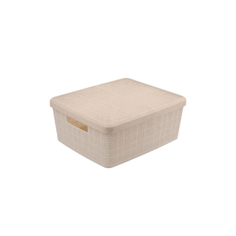 Wheat Straw - S/3 MD Storage Baskets with Lid
