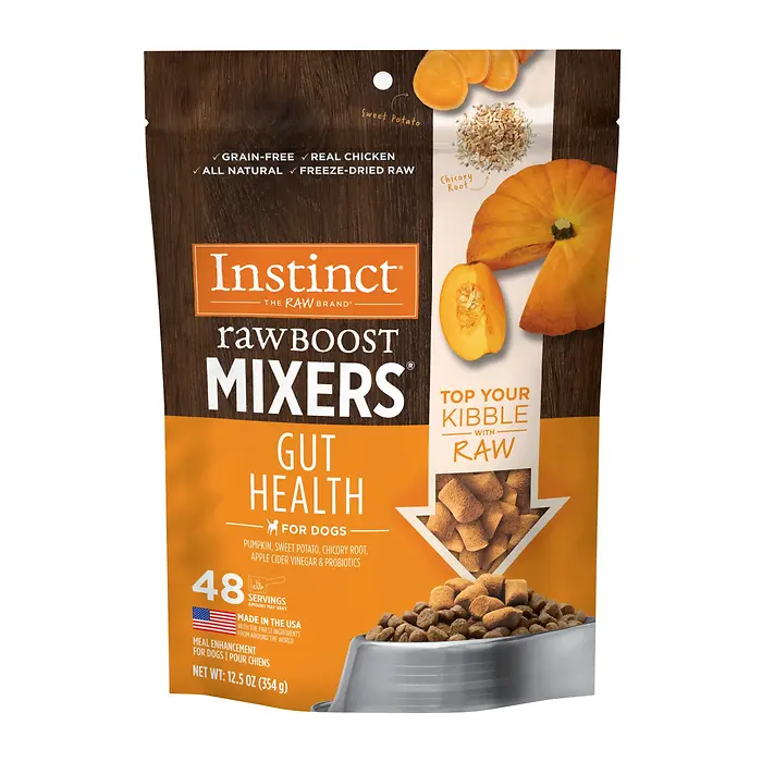 Raw Boost Mixers Gut Health Freeze-Dried Dog Food Topper 12.5 oz