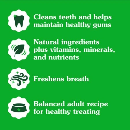 Natural Dog Dental Care Chews Oral Health Dog Treats Original Large 27 oz | 17 Pack