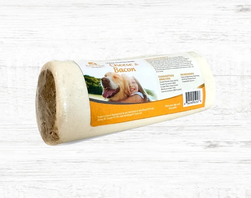 Bully Bone Stuffed Cheese & Bacon Dog Chew Treat Large 6"