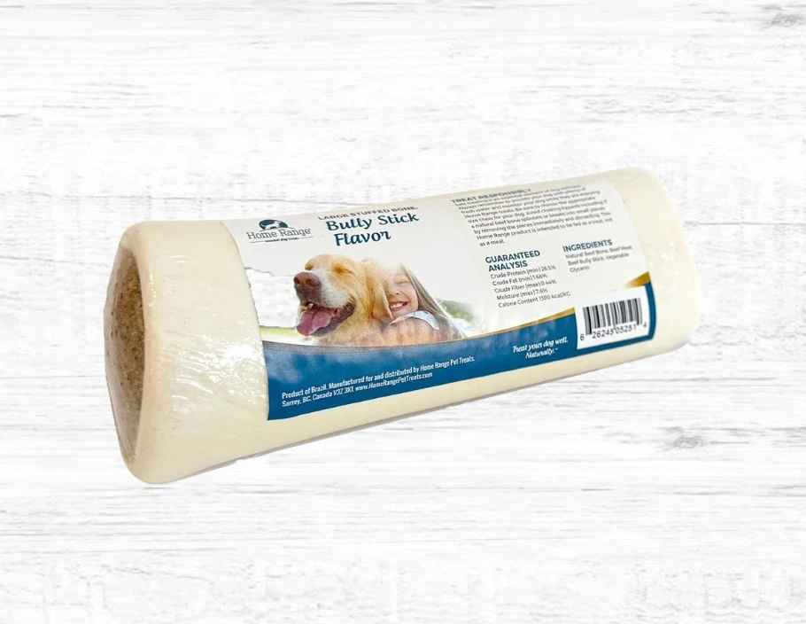 Bully Bone Stuffed Dog Chew Treat Large 6"