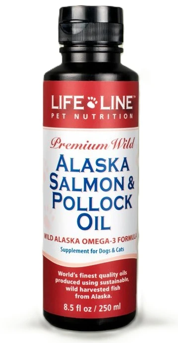 Premium Wild Alaskan Salmon & Pollock Omega-3 Oil Supplement for Dogs 8.5 oz