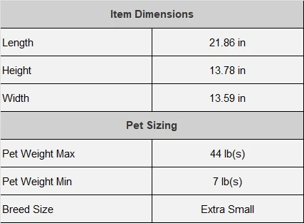 Spree Pet Carrier Plastic with Wire Door Blue 22"