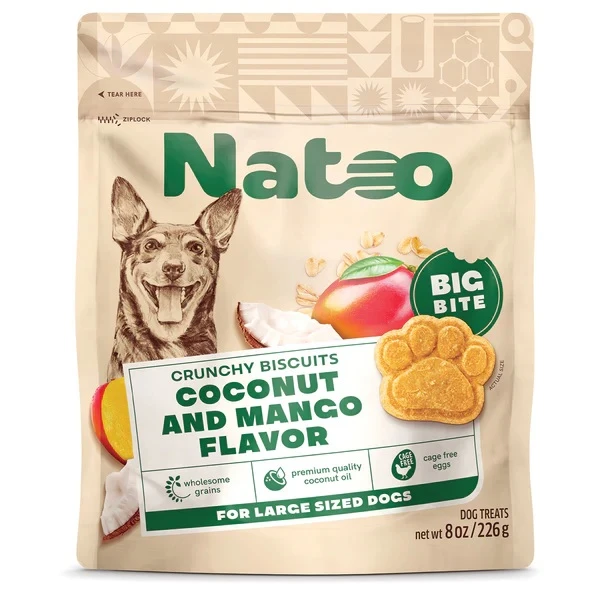 Crunchy Biscuits Big Bite Coconut & Mango Flavor 8 oz