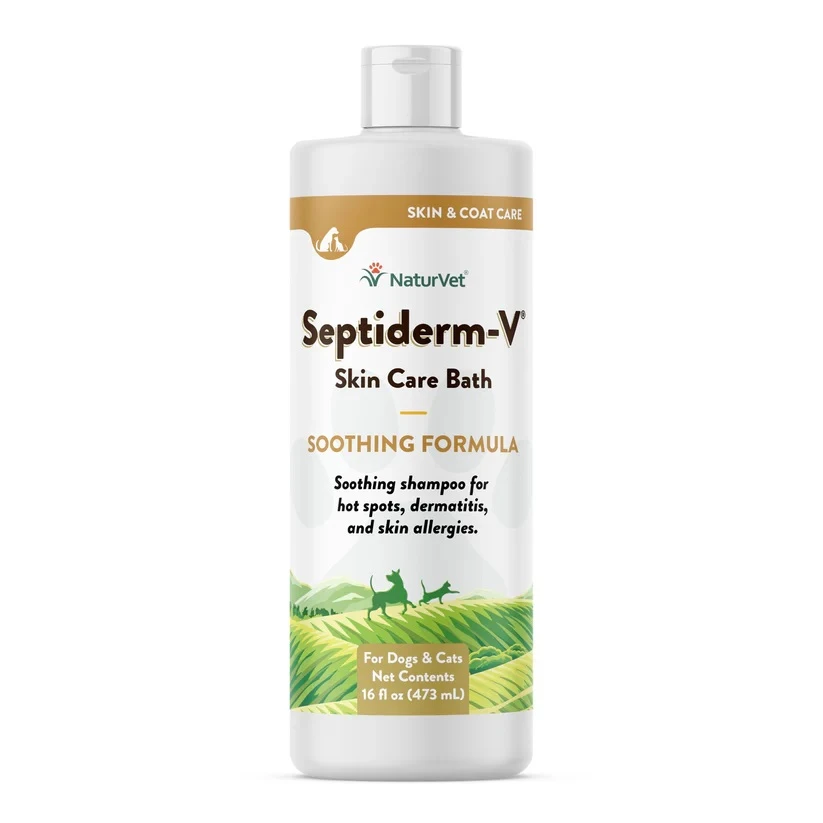 Septiderm-V Skin Care Bath Soothing Formula for Dogs & Cats 16 oz