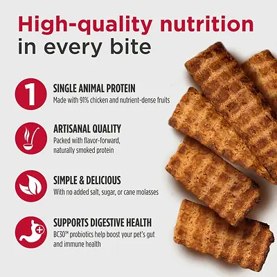 Jerky Strips Chicken with Apples Recipe Dogs Treats 5 oz