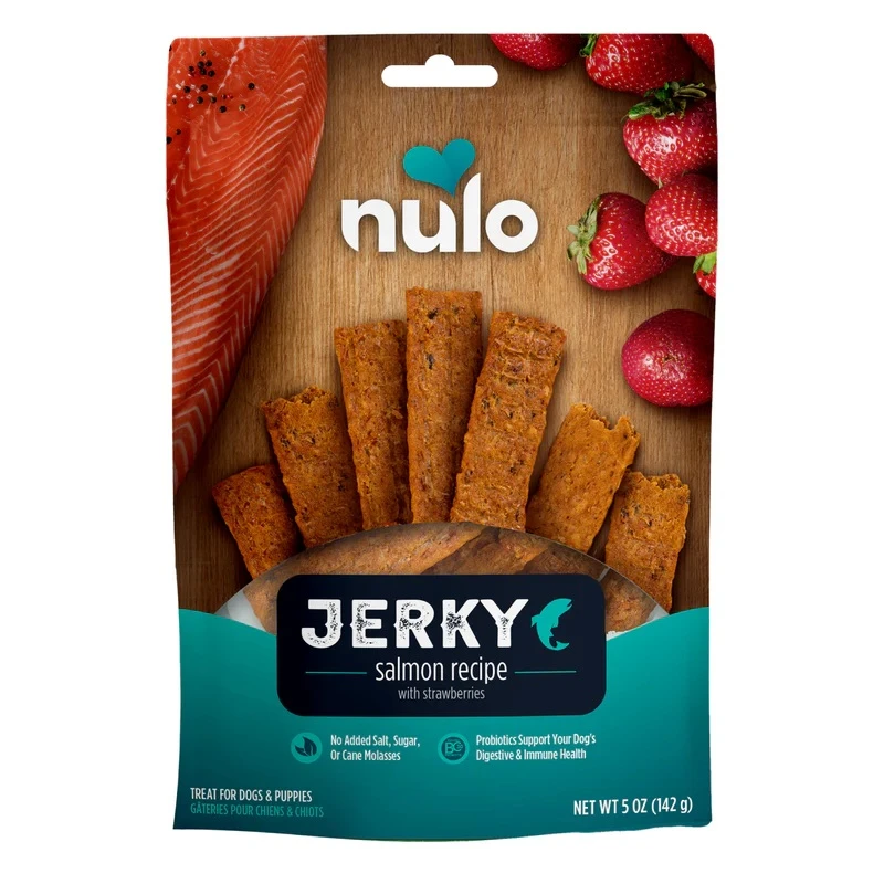 Jerky Strips Salmon with Strawberries Recipe Treats for Dogs 5 oz