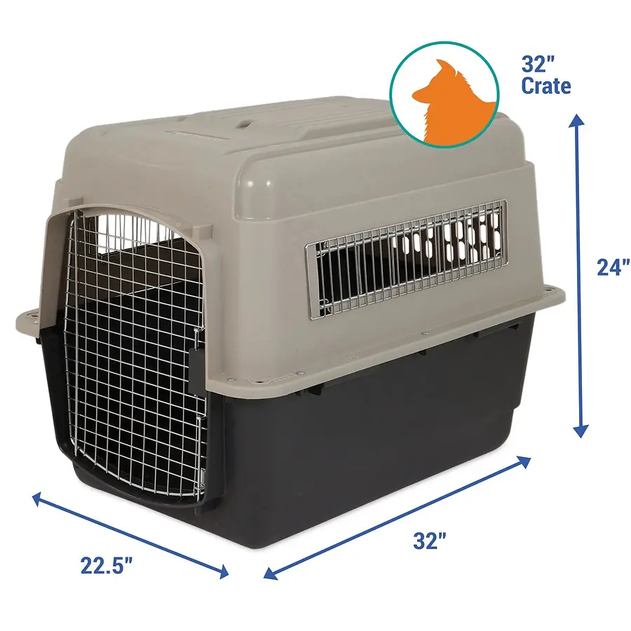 Fashion All Purpose Vari Kennel Taupe/Black 32"