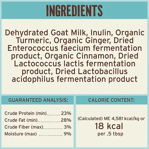 Dehydrated Goat Milk Treat or Hydration for Dogs & Cats 5.2 oz