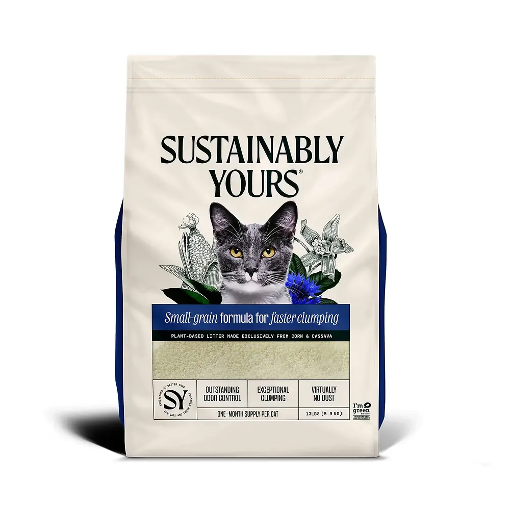 Plant Based Small-Grain Formula for Faster Clumping Cat Litter 13 lb