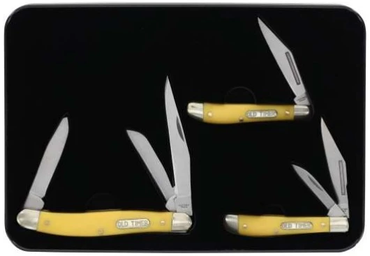 3 Folder Combo Set Knives Yellow