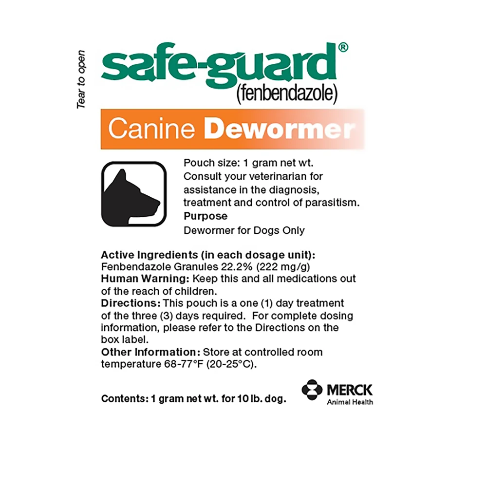 Canine Dewormer (fenbendazole) 3-Day Treatment for 10 lb Dog