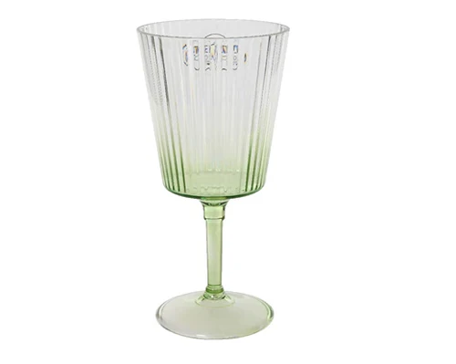 WINE GLASS - PLASTIC - GREEN