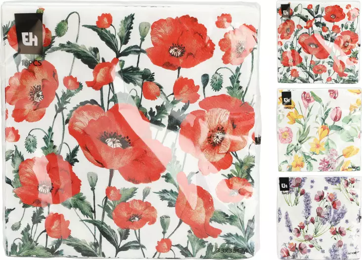 NAPKINS 33X33CM SET - 16PCS