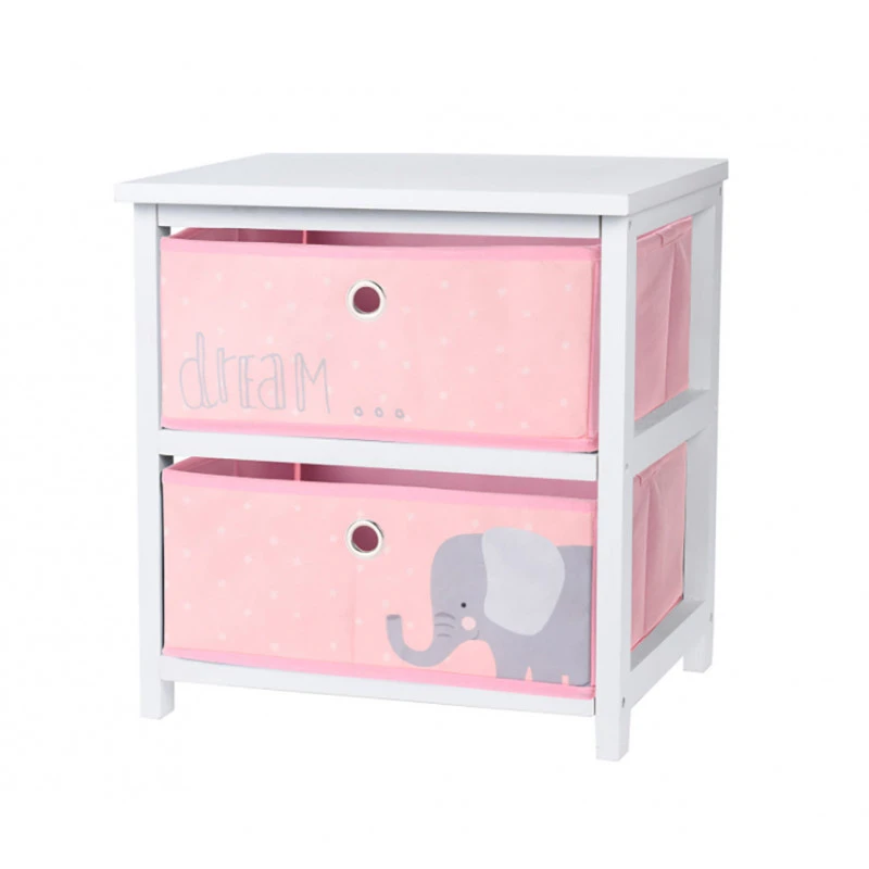 CABINET MDF 2 DRAWERS - 2 ASSORTED COLORS