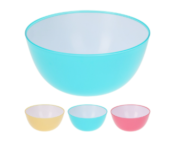 BOWL PLASTIC -  190X190X90MM - 3 ASSORTED