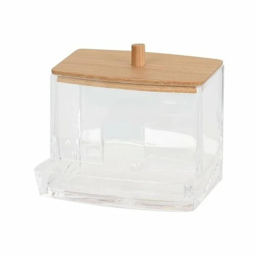 COTTON BUD HOLDER PLASTIC BAMBOO