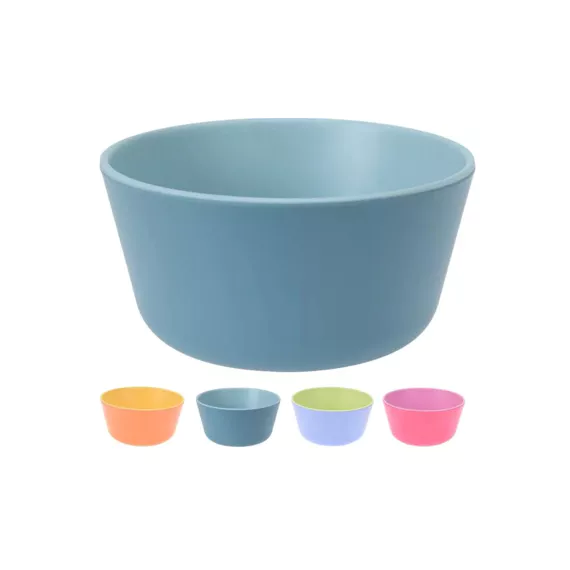 BOWL MELAMINE - 4 ASSORTED COLORS