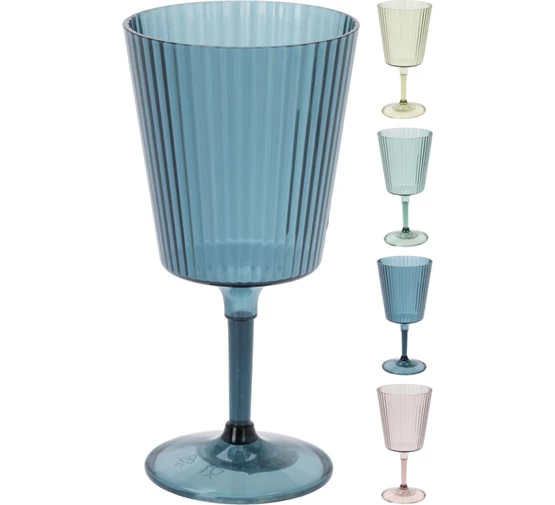WINE GLASS PLASTIC 400ML 90XH185MM