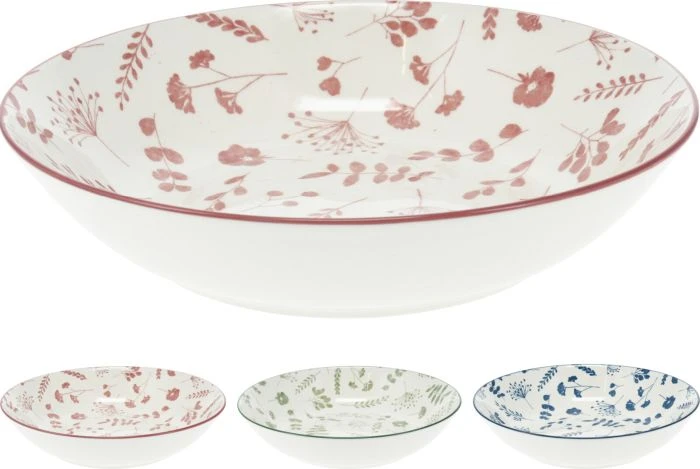 PLATE DEEP PORCELAIN 20CM - 3 ASSORTED DESIGNS